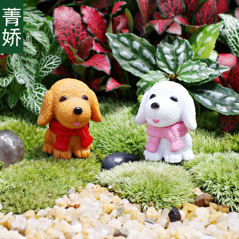 Шарф щенок мох мясистый микропейзаж DIY материал горшок Садоводство зеленые растения Цветочные украшения