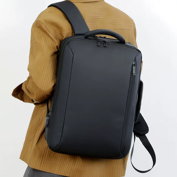 Multi-Compartment Laptop Bag, Simple Casual Business Commuter Backpack, Large Capacity Short-Distance Business Trip Travel Bag