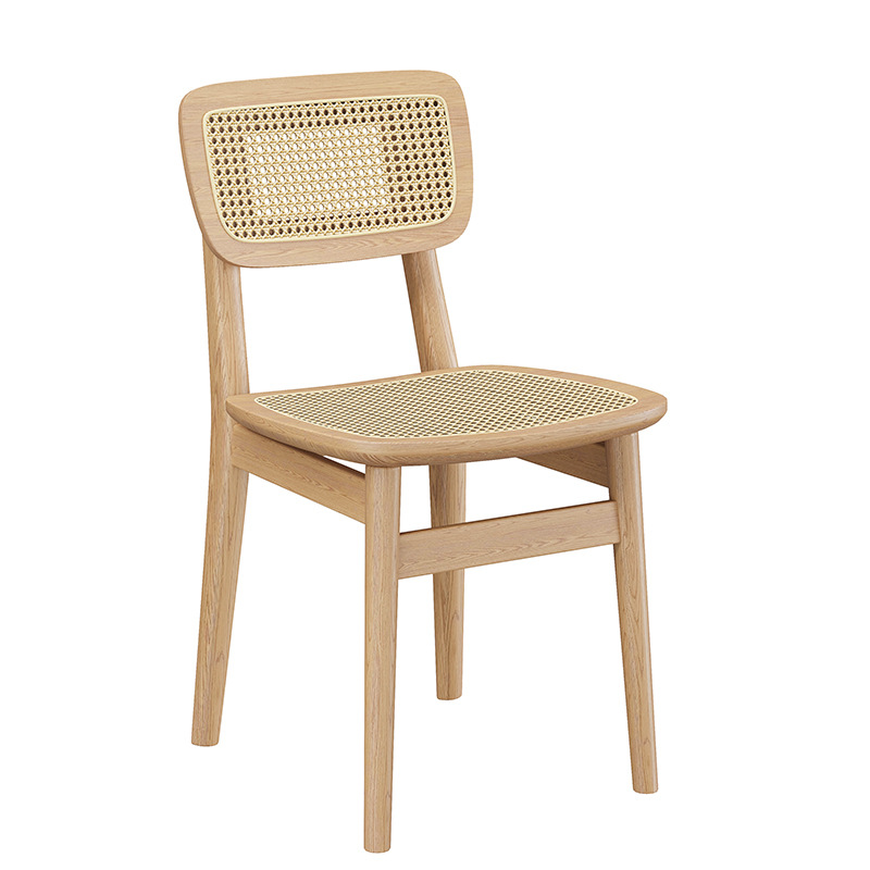 Sillas de comedor de diseño personalizadas para hoteles de alta gama, sillas de ratán de madera maciza, sillas de ocio, venta al por mayor comercial.