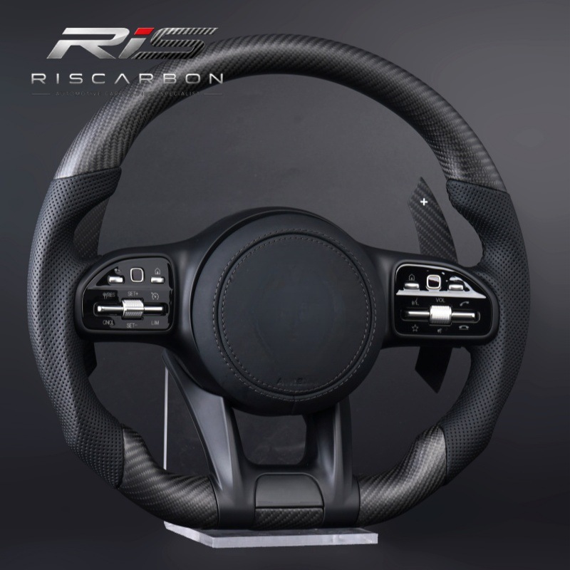 Matte carbon fiber black 809 steering wheel compatible with Mercedes-Benz W204 W205 W207 W211 W213 W22