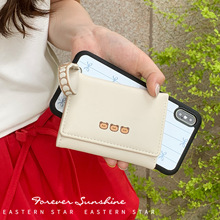 小熊手袋~钱包女简约短款女士钱包三折学生现货日式财布Purse