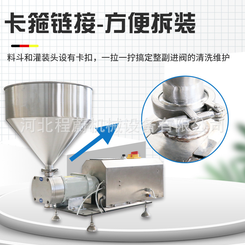 凸轮转子泵灌装机不锈钢膏体酱料定量分装伺服转子泵计量泵