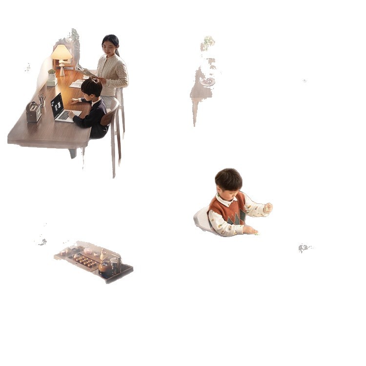 Escritorio de madera maciza Escritorio de estudio doble para el hogar Escritorio simple Escritorio largo Escritorio grande Escritorio de computadora