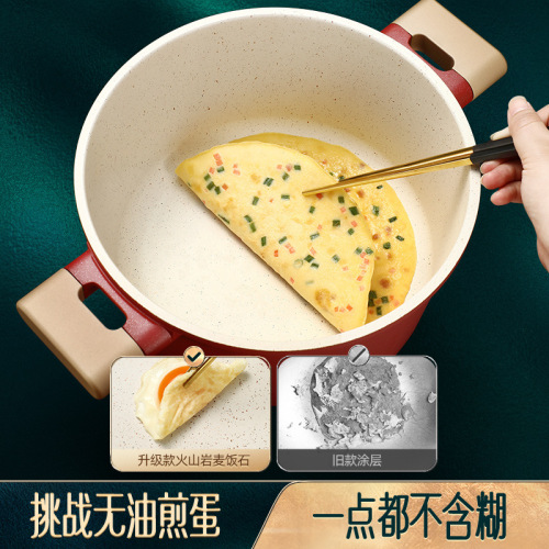 Shiny premium medical stone soup pot household non-stick pot steamer gas stove induction cooker porridge and soup pot