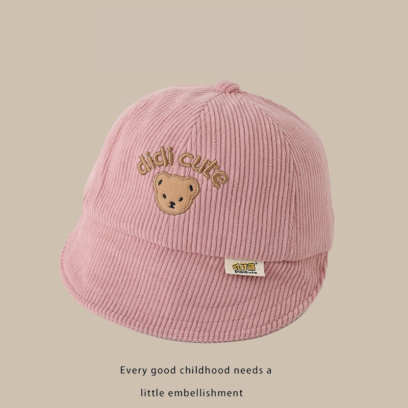 Sombrero para bebés otoño y invierno de terciopelo a prueba de viento y caliente para niños sombrero de protección de orejas sombrero de pescador primavera y otoño sombrero de lengua de pato bebé