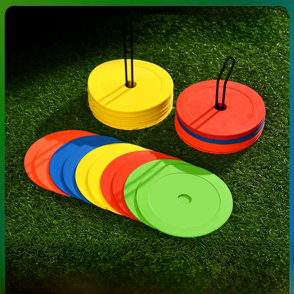Flat sign plate disc sign plate football training sign plate training obstacle round mouth tennis landmark pad