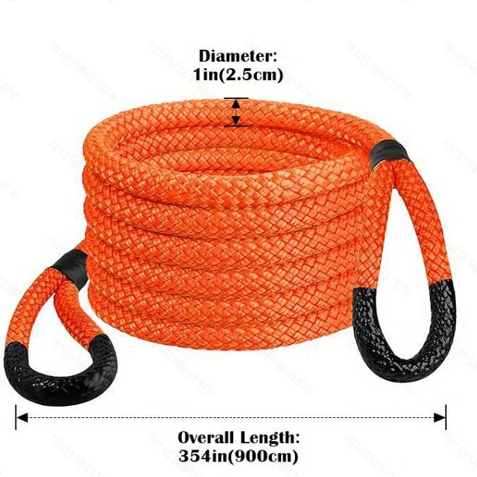 Нейлоновый буксировочный трос с мягкой скобой для внедорожных спасательных и эвакуационных прицепов