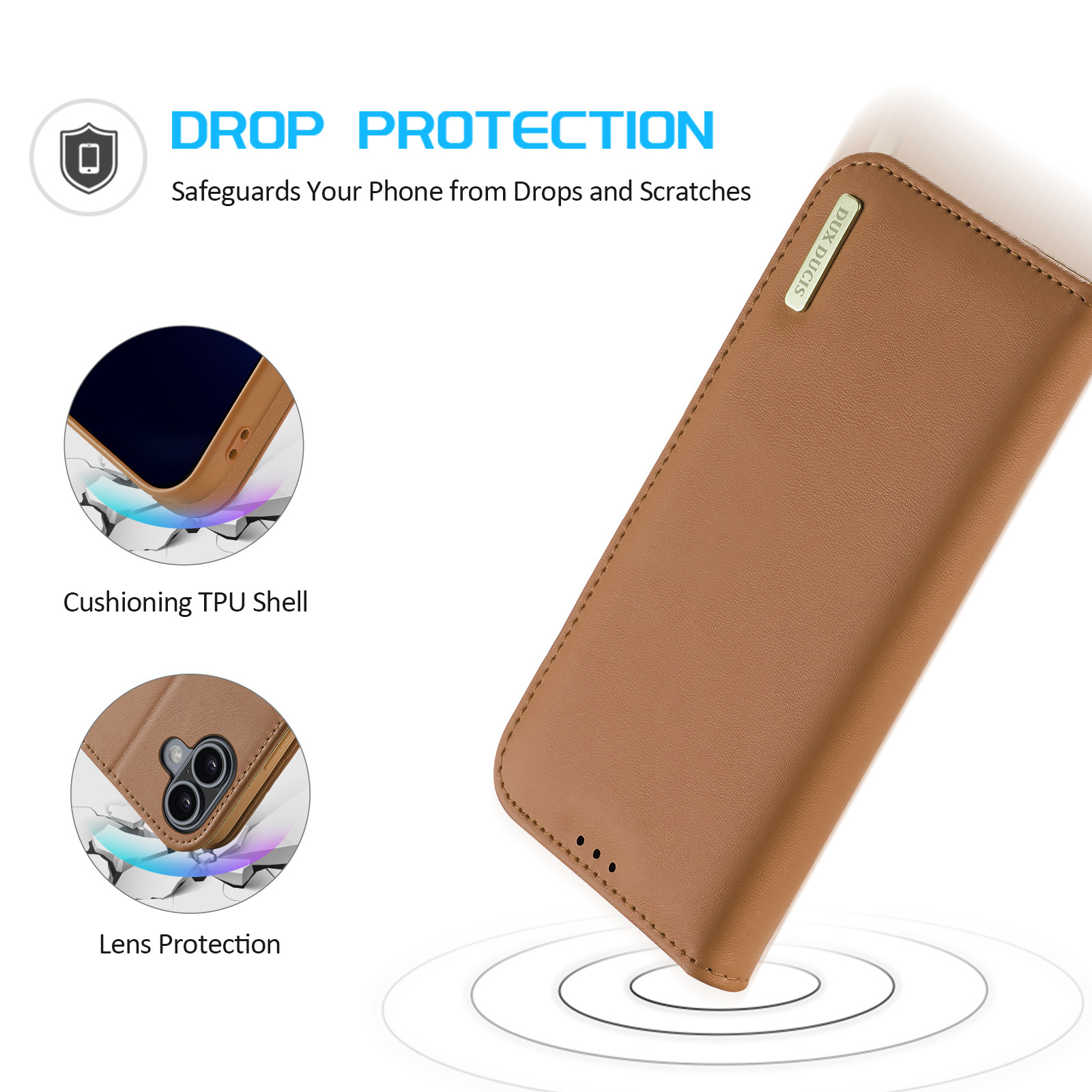 Aplicable para iPhone17Pro, teléfono de cuero genuino, Apple16Pro, cartera de tarjeta, cubierta de cuero al por mayor