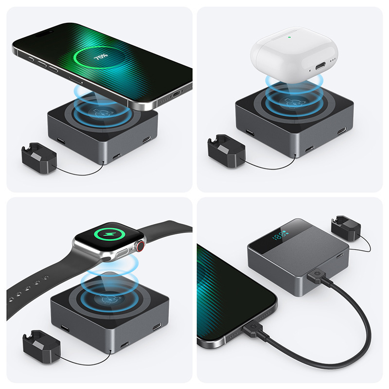 Apple 携帯電話、時計、ヘッドフォン、ワイヤレス充電器、ポータブルモバイル電源に適した国境を越えた 3 桁のモバイル電源|undefined