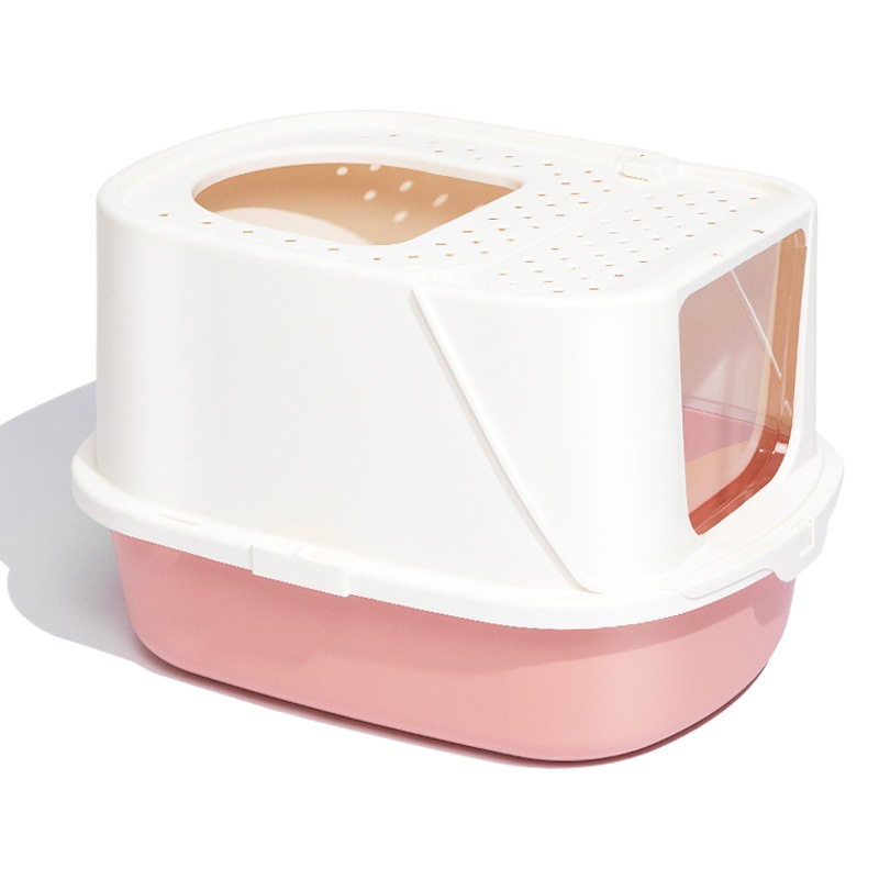 Pala para Arena de Gato en Existencia al por Mayor, Caja de Arena para Gato Simple Ark Grande, Totalmente Cerrada, con Entrada Superior, a Prueba de Olores y Fugas.