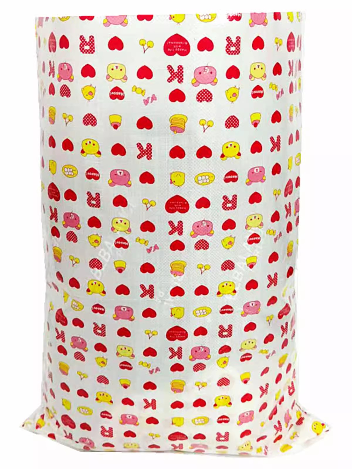 Bolsas tejidas impermeables laminadas al por mayor con diseño de corazón rojo, bolsas de piel de serpiente engrosadas, bolsas de mudanza con envío exprés, bolsas para empacar ropa, bolsas para paquetes de textiles del hogar.