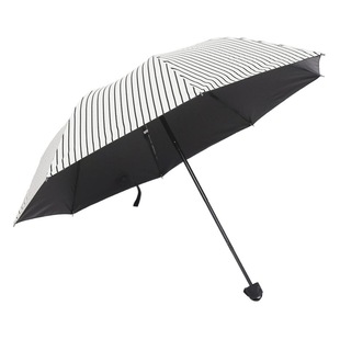 Jia Ping Umbrella Free Shipping Striped Black Glue UV Protection Creative Sun Umbrella Sun Protection Fresh Umbrella Custom LOGO