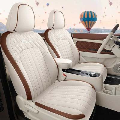 Cover Special Car Full – Modelə uyğun (Original) oturacaq örtükləri - beige-brown-standard-version-five-seater-special-for-good-cat-full-front-row-full-back-row