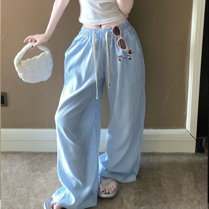 국경 새 스타일 파자마 바지 여성용 여름 구름 면 더블 포켓 얇은 간단한 캐주얼 외부 웨어러블 홈 바지