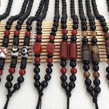 玉石手工编织玛瑙缠丝长款项链绳玉珠链子红玛瑙毛衣链挂绳吊坠