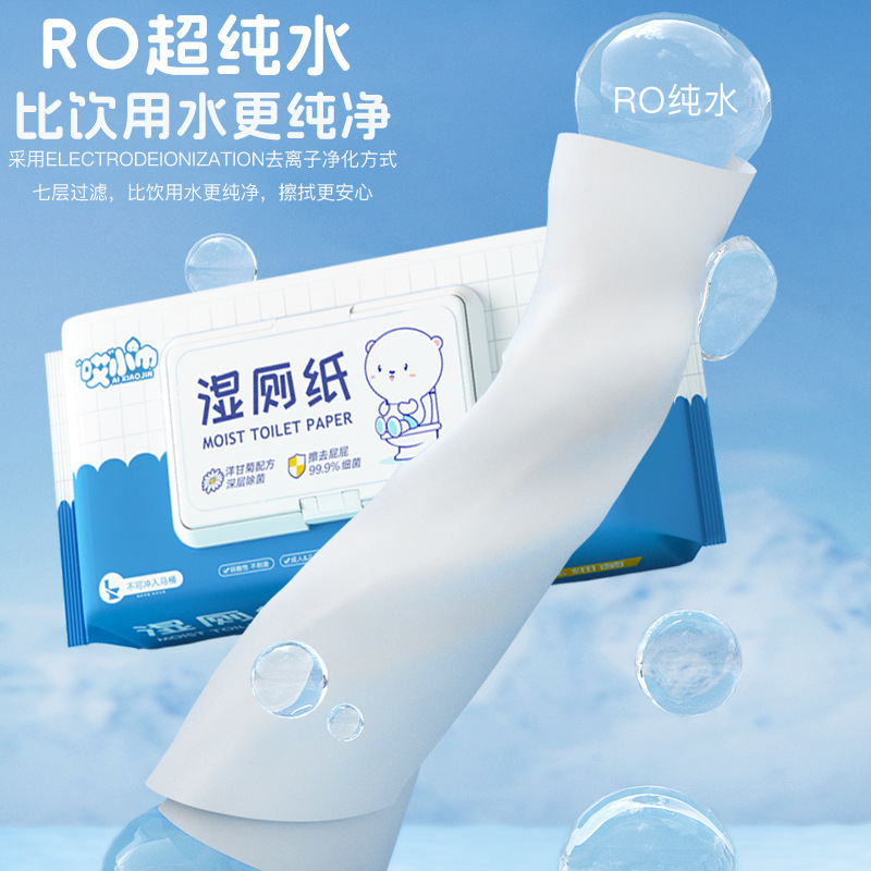 80 Pieces of Dehumidifying Toilet Paper for Baby Baby Butt Wipes Household Wet Toilet Paper Toilet Paper for Men and Women Private Parts Cleaning Care Wipes