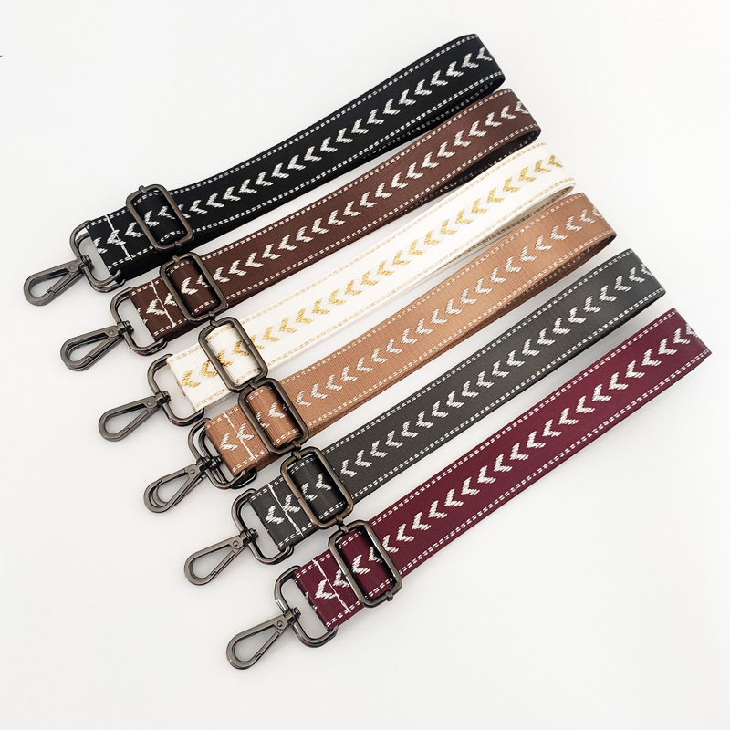 82g Weight Sling Strap Type Bag Belt Bags Type New Nylon Silver String Arrow Wide Shoulder Strap Adjustable Shoulder Crossbody Women Bag Accessories Bag Strap Replacement Long Strap
