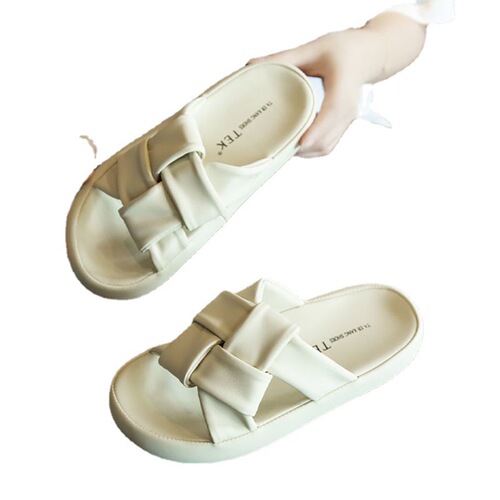 Flat shoes Internet celebrity hot sandals women's summer outer wear  woven retro style flat bottom lightweight beach slippers