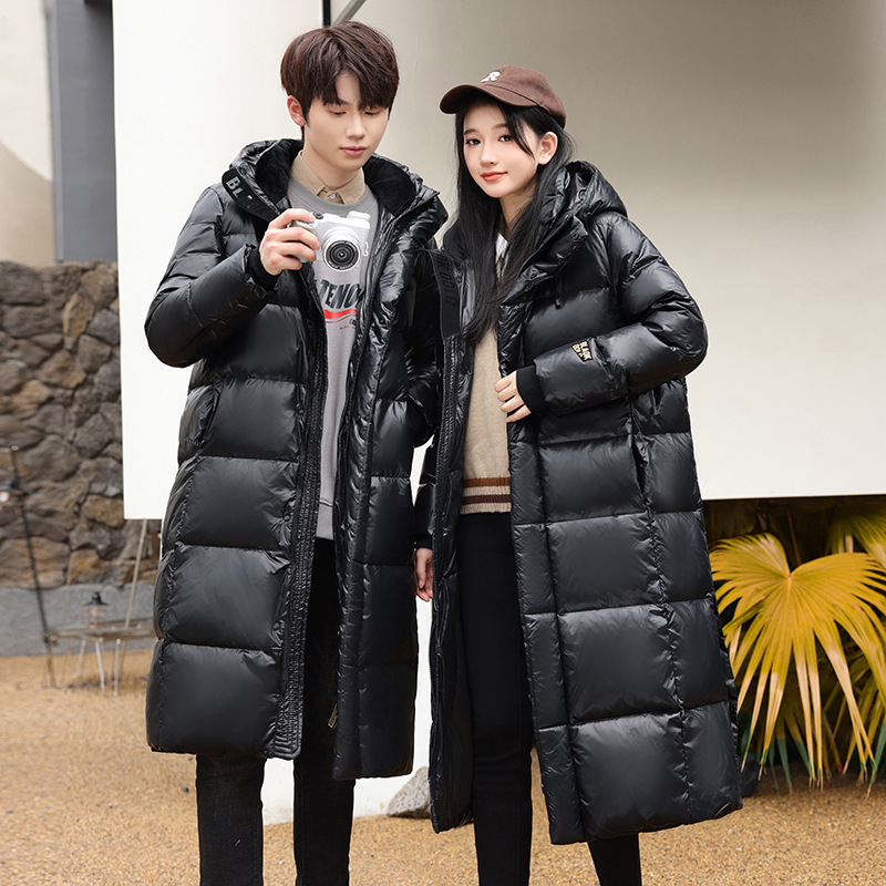 Piumini da uomo per donna e uomo in inverno, di media lunghezza, nuovo stile, con cappuccio in piuma d'oca di alta qualità, spessi e caldi_voghion.com