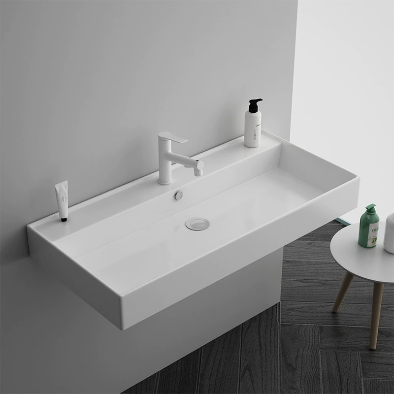 Керамический встроенный морской умывальник для ванной комнаты, полувстраиваемый на столешницу, отдельный умывальник для домашнего использования