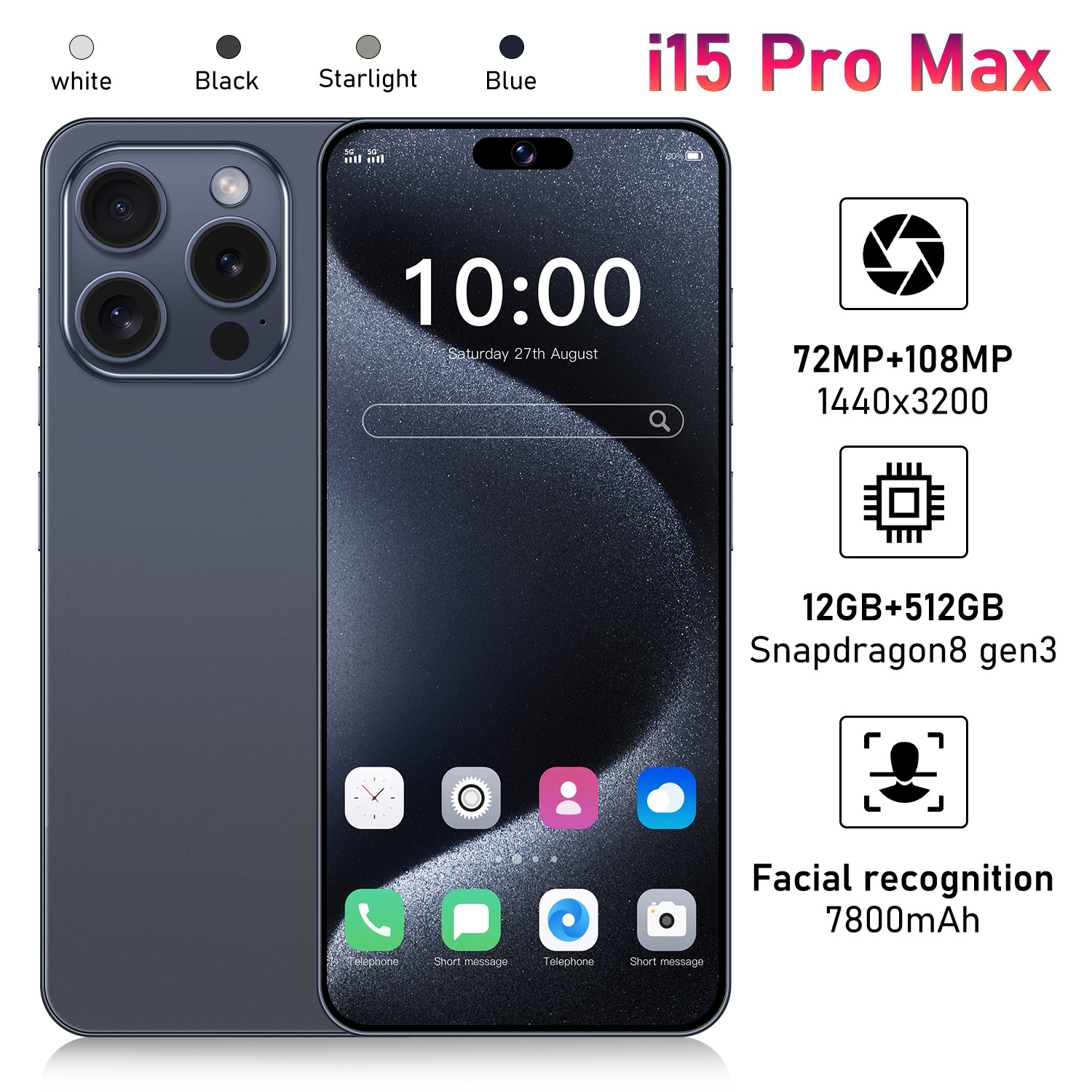 特价热销i15 ProMax跨境智能手机安卓12+512G智能手机源头工厂价