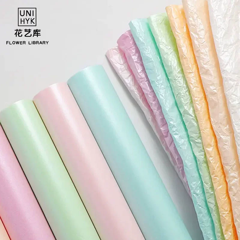 День Святого Валентина перламутровый Сиднейская бумага утолщение цветочная упаковка плиссированная бумага 38 г водонепроницаемый цветочный букет ручной месильной бумаги