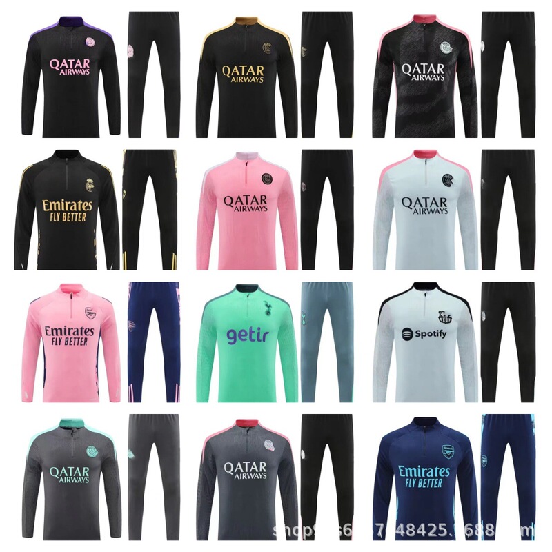 Wholesale 2425 Huangma Half-Pull Training Uniform Jersey for Adults and Kidsren Winter Long-Sleeved Suit Front Uniform Football Team Uniform Wholesale 2425 Huangma Half-Pull Training Uniform Jersey for Adults and Kidsren Winter Long-Sleeved Suit Front Uniform Football Team Uniform