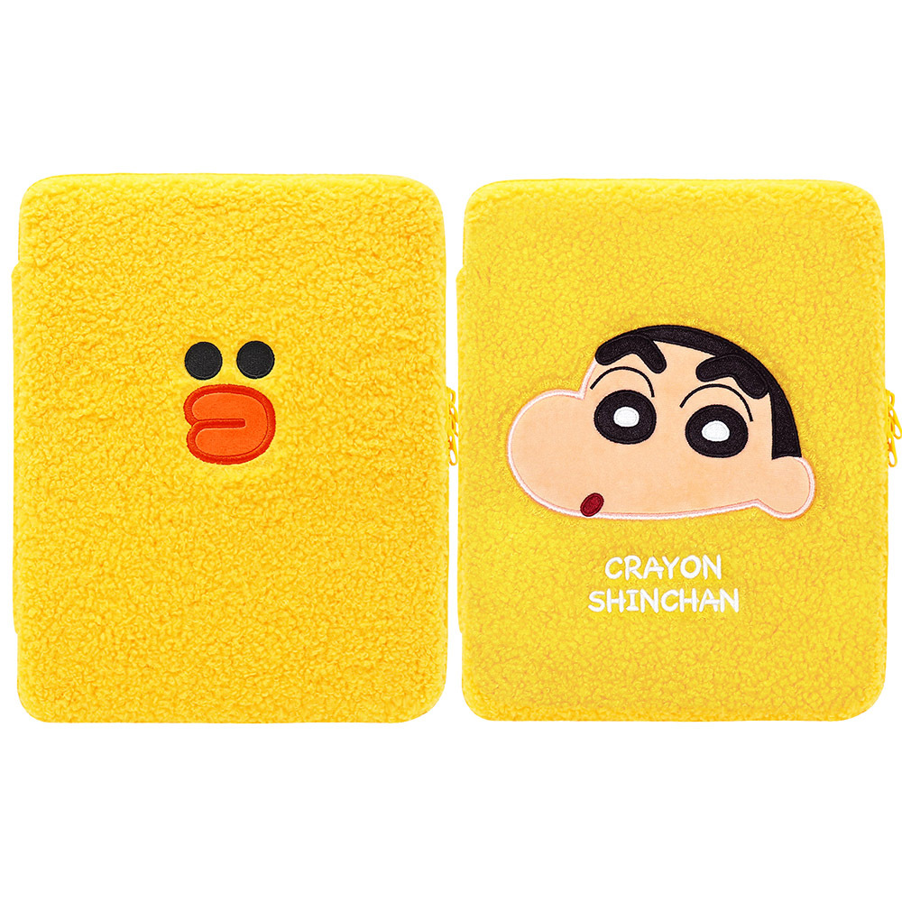 Crayon Shin-chan plush tablet bag cartoon cute 11inch Sally Chicken iPad sleeve bag unisex
