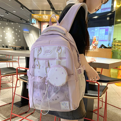 小学生书包新款高颜值女孩甜美初中大容量背包可爱小众单肩双肩包