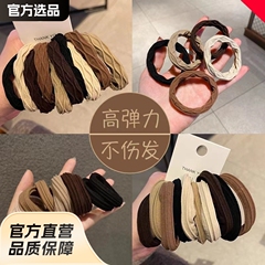シンプルなヘアゴム、太めで伸縮性抜群、継ぎ目のないヘアアクセサリー、学生向け、高見え、超可愛い