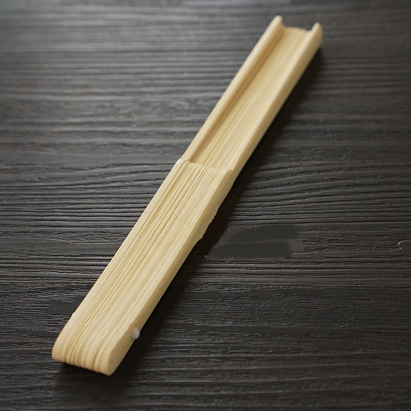 21cm ventilador plegable hueso de bambú pequeño esqueleto de ventilador estilo chino DIY hecho a mano grupo de construcción