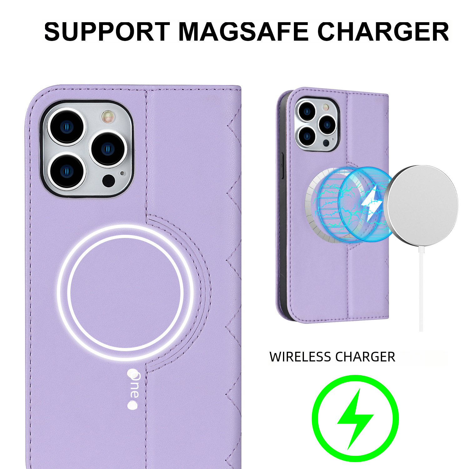 Anwendbar zu iPhone14 handy leder fall drahtlose lade 13/12 stil magnetische flip schutzhülle Großhandel_voghion.com