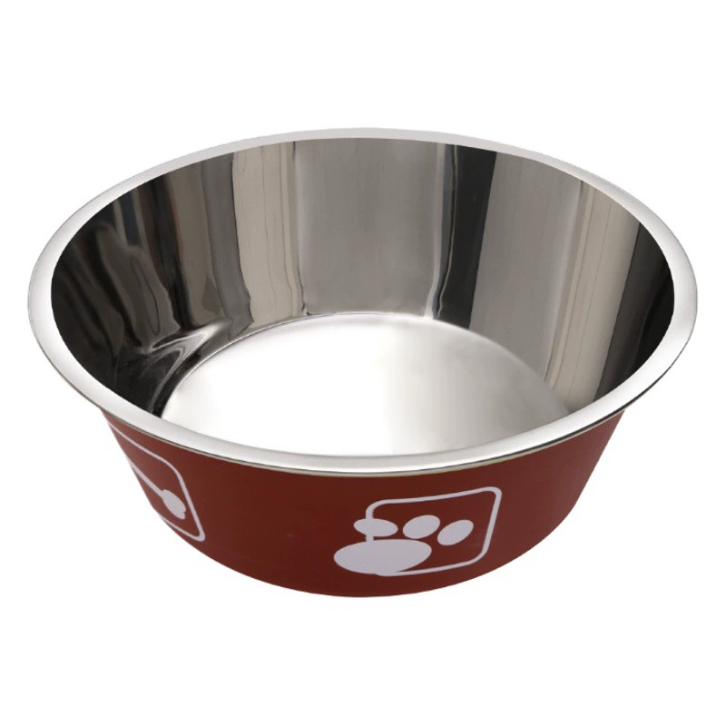 Двухслойная миска для собак и кошек из нержавеющей стали для домашних животных, нескользящая и устойчивая к падениям кормушка, антидетонационная миска для корма для собак, супер работа, готовая к доставке