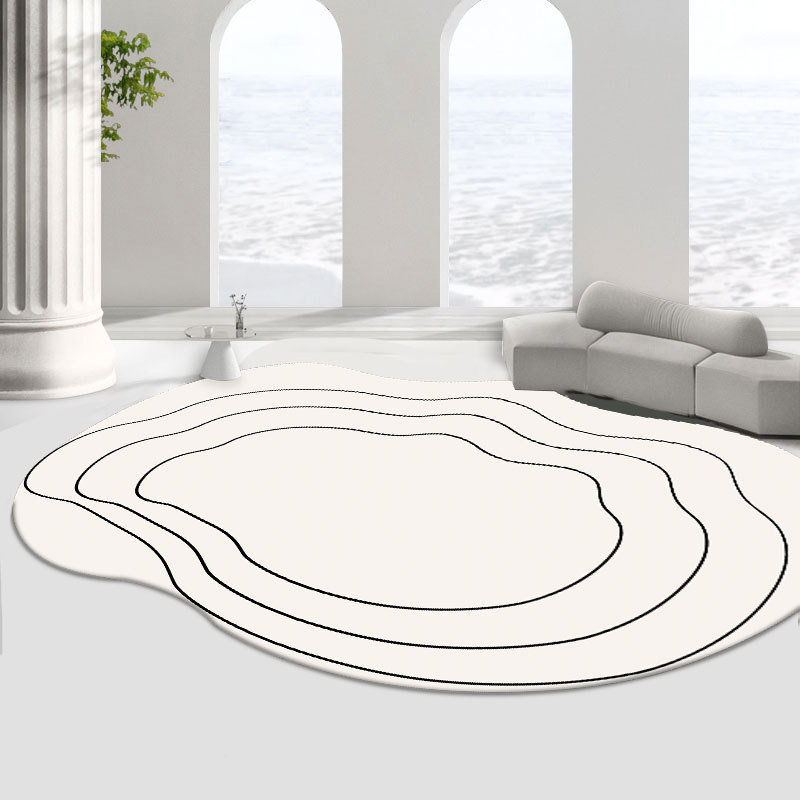 Estilo nórdico irregular alfombra de terciopelo de cristal sala de estar sofá mesa de café alfombra de piso estudio tocador estera antideslizante