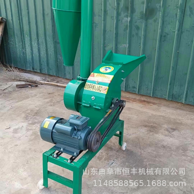400型 饲料制造粒机 柴电两用 养殖秸秆稻草加工设备 锤片粉碎机
