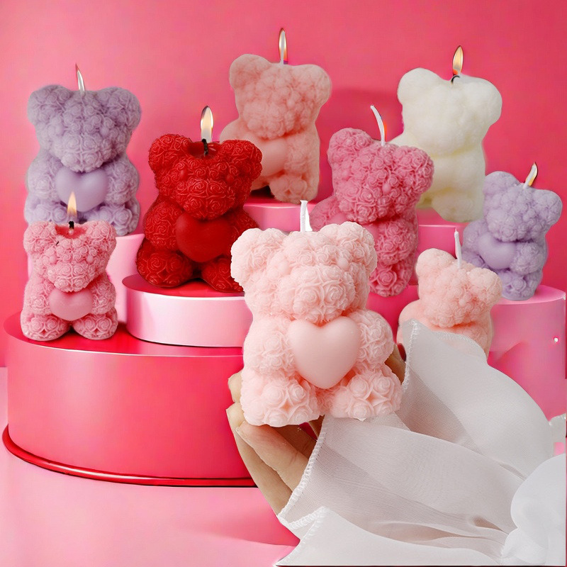 2025 Día de San Valentín lindos pequeños regalos rosas amor osos incienso miel regalo de cumpleaños mano día de San Valentín