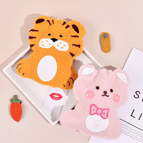 Cartoon New Animal Plush Hot Water Bag, Water-Filled Mini Cute Portable Hand Warmer, Cold and Hot Portable Foot Warmer