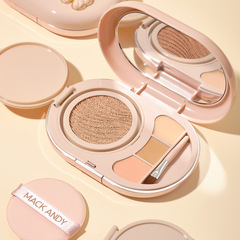 瑪可安迪水光精華氣墊霜修顏遮瑕膏水潤清透自然奶油肌三色遮瑕