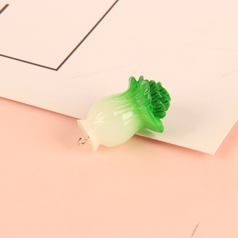 树脂仿真蔬菜水果钥匙扣趣味食玩diy小白菜挂件包包挂饰礼品批发|undefined