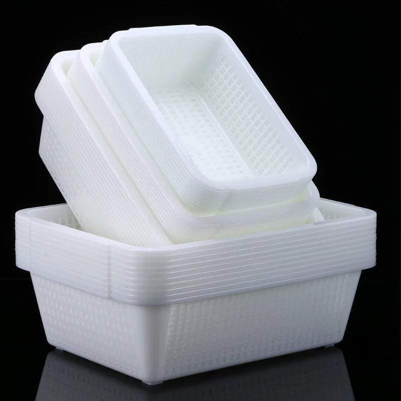 Wanbang Zhonghe Thickened Plastic Rectangular Drying Rack & Storage Basket – Durable, Multi-Size & Multi-Color