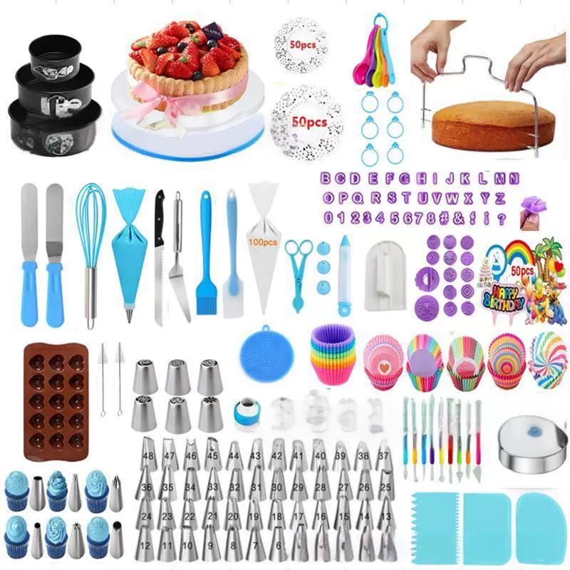 Кроссбордер тортовые принадлежности 623 шт. набор тортового вращателя маффин капкейк украшение кондитерский мешок лопатка набор