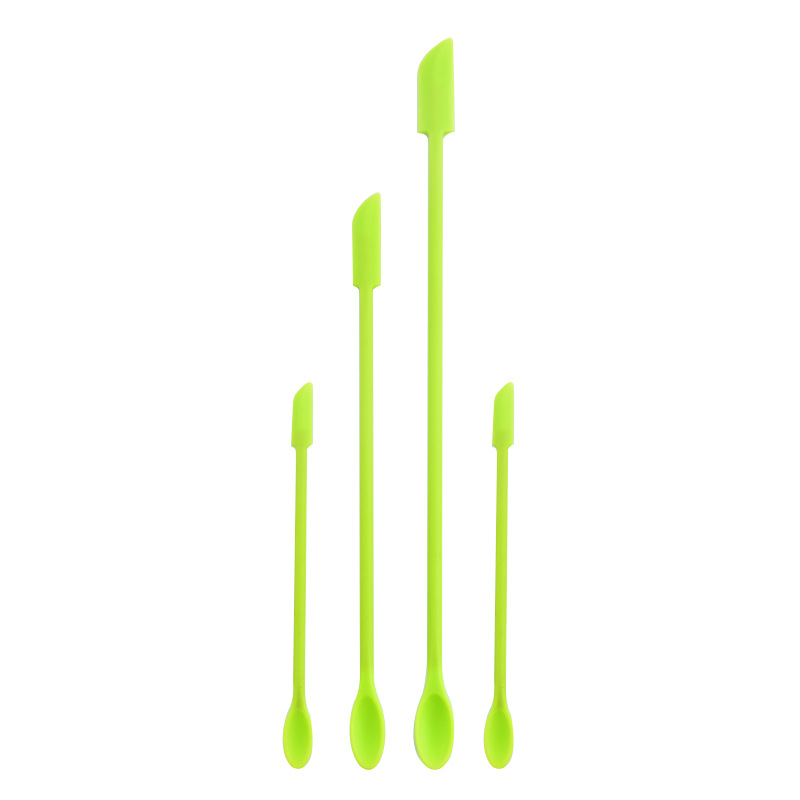 Nuevos cosméticos primicia productos de cuidado de la piel mini silicona de doble cabeza pequeña punta raspador mantequilla mermelada raspador conjunto de 3 piezas