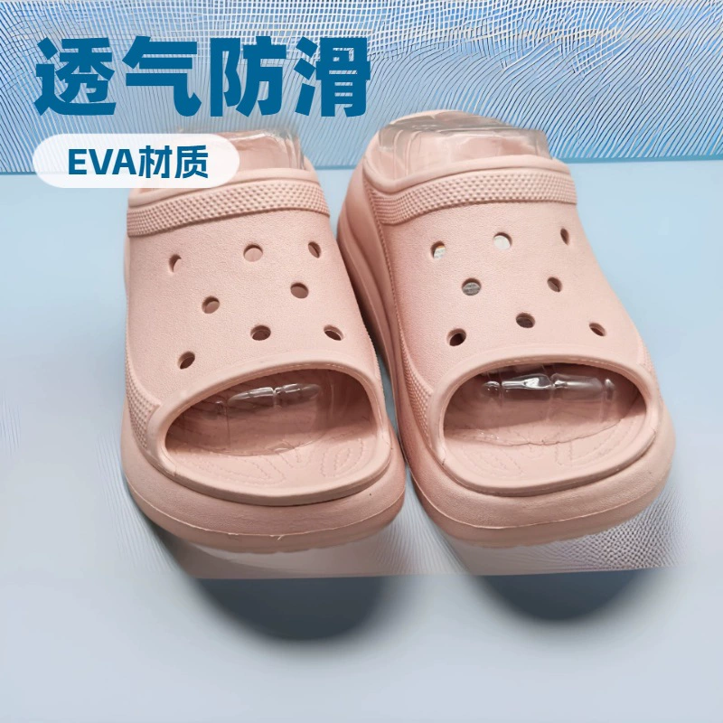 Кроссовы женские туфли из слоеного рыбьего рта дырочные туфли для женщин увеличенные толстые подошвы сандалии пляжные туфли 208731