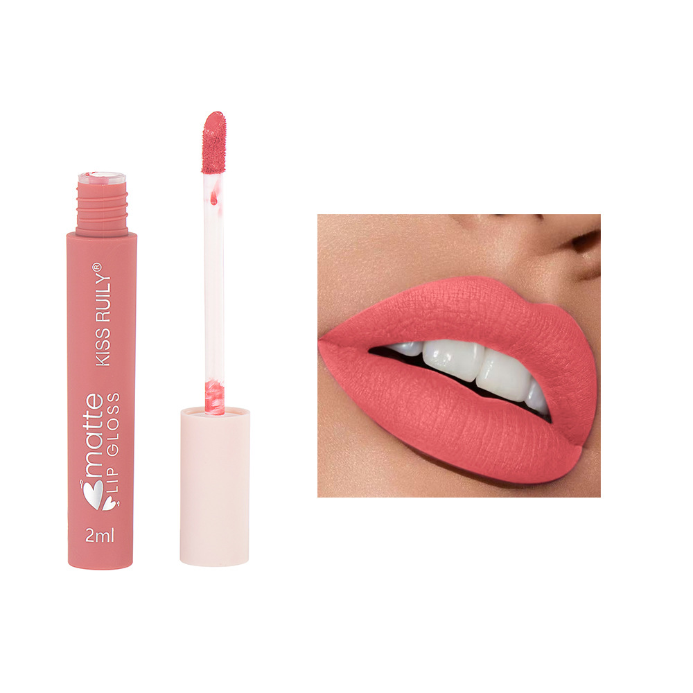 Cross-border Makeup 12-piece matte non-stick cup lip gloss set, European and American style liquid lipstick velvet waterproof lip gloss for export undefined