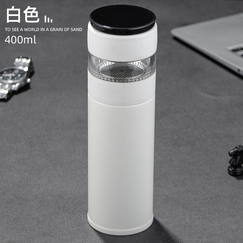 Taza de vacío de acero inoxidable 304 de alta gama Taza de té de separación de té Pantalla de temperatura inteligente Taza de vacío de hombres de negocios portátiles