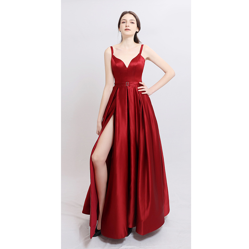 Vestidos de noche para mujer, vestidos de novia, vestidos de noche, vestidos de noche sencillos de satén, de Amazon, AliExpress y Wish, europeos y americanos.