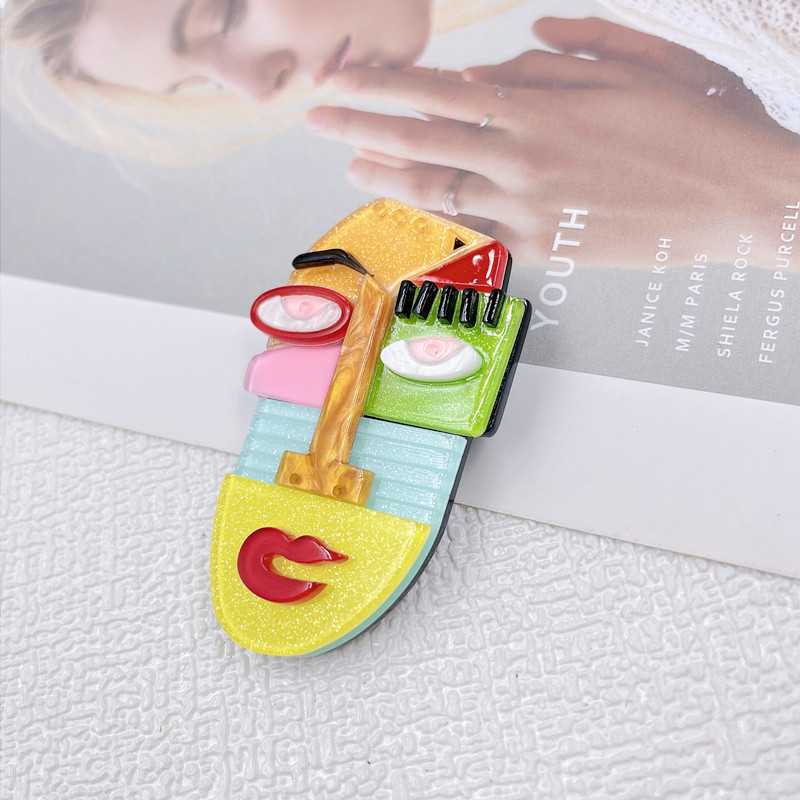Cartoon Style Style Cartoon Style Pin Abstract Arylic Patchwork Women'S Brooches