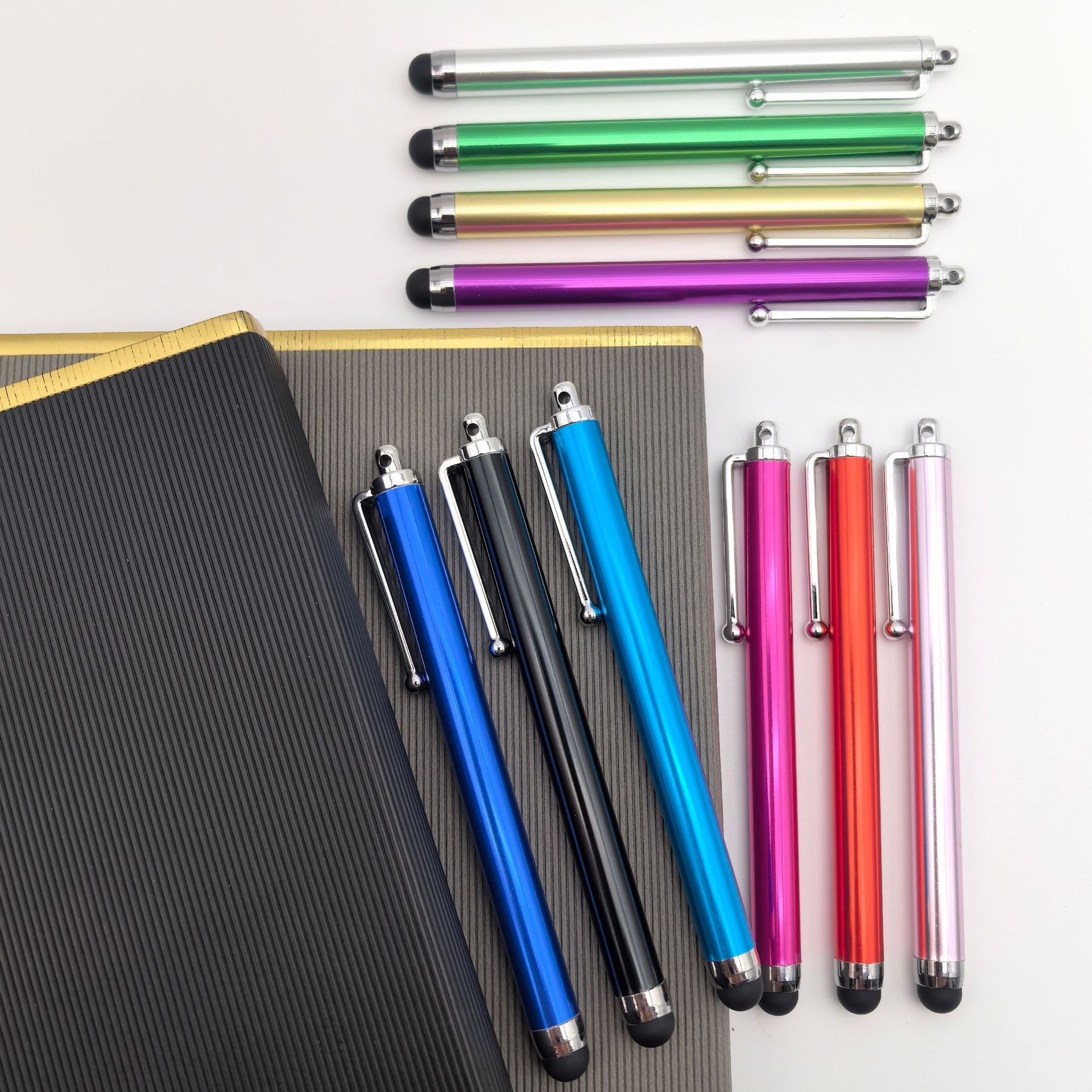 Bolígrafo capacitivo transfronterizo 9.0 logotipo personalizable teléfono móvil tableta lápiz óptico lápiz de pantalla de aleación de aluminio lápiz óptico de metal