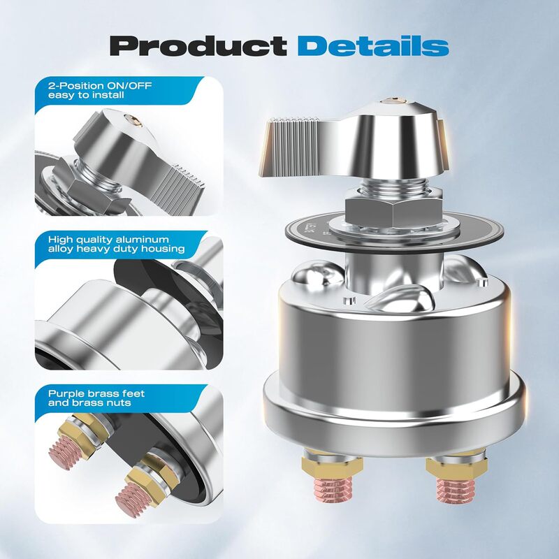 Cross-Border Dedicated Battery Disconnect Switch, High-Current Main Battery Quick Disconnect Switch, Universal Switch for Cars, Rvs, and Yachts Cross-Border Dedicated Battery Disconnect Switch, High-Current Main Battery Quick Disconnect Switch, Universal Switch for Cars, Rvs, and Yachts