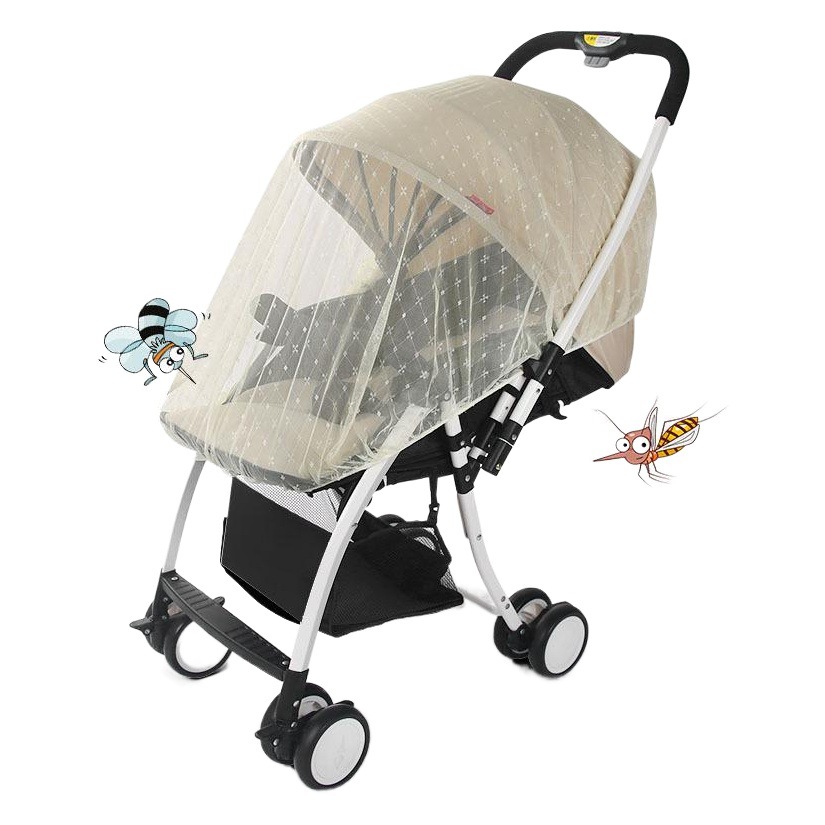 Baby carriage mosquito net jacquard support full cover trolley mosquito net cover baby carriage jacquard mosquito net retail wholesale